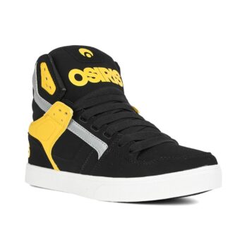 Osiris Clone High Top Shoes - Black/Yellow/White