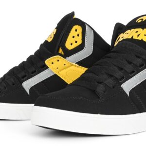 Osiris Clone High Top Shoes - Black/Yellow/White