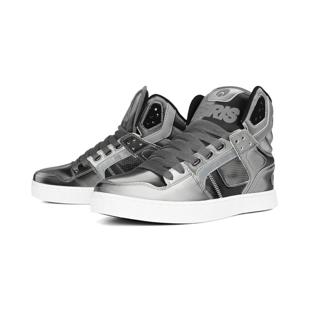 Osiris Clone High Top Shoes - Silver/Black/Holo