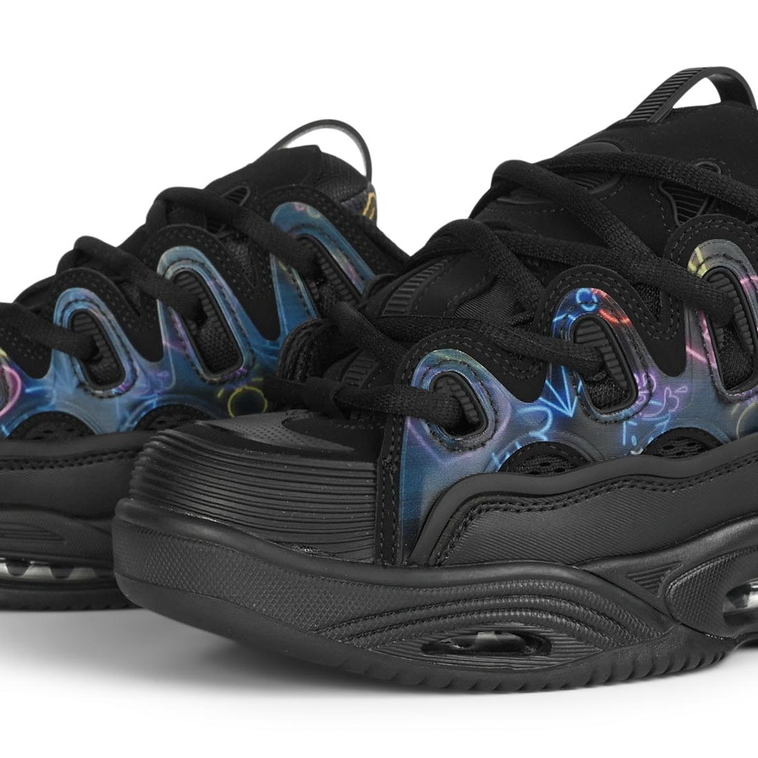 Osiris D3 2001 Skate Shoes - Black/Pink/Holo - Supereight