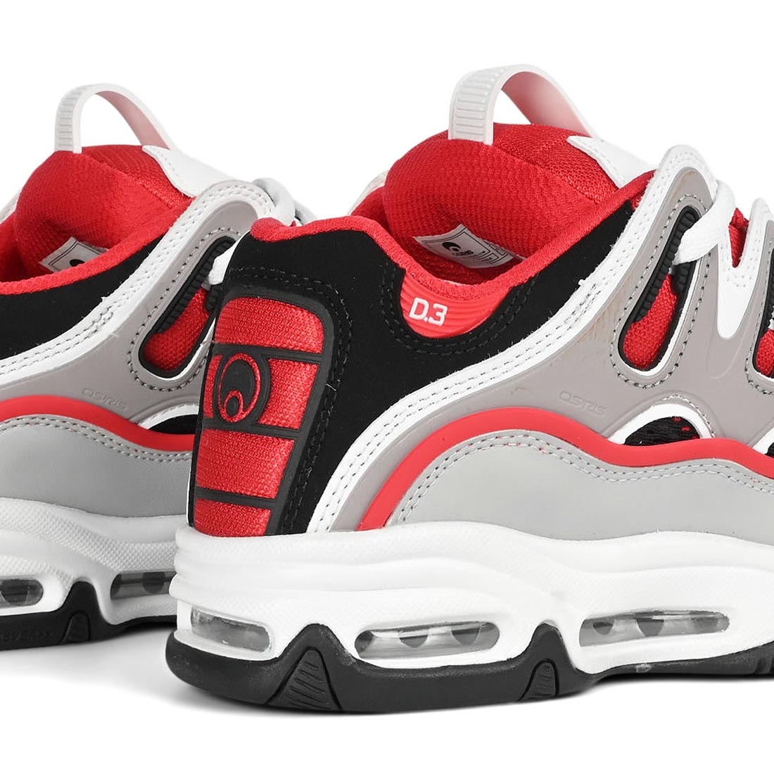 Osiris D3 2001 Skate Shoes - Red/White/Grey - Supereight