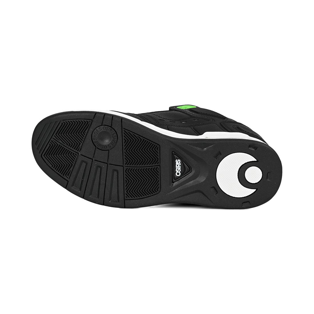 Osiris Peril Skate Shoes - Black/Black/Green - Supereight