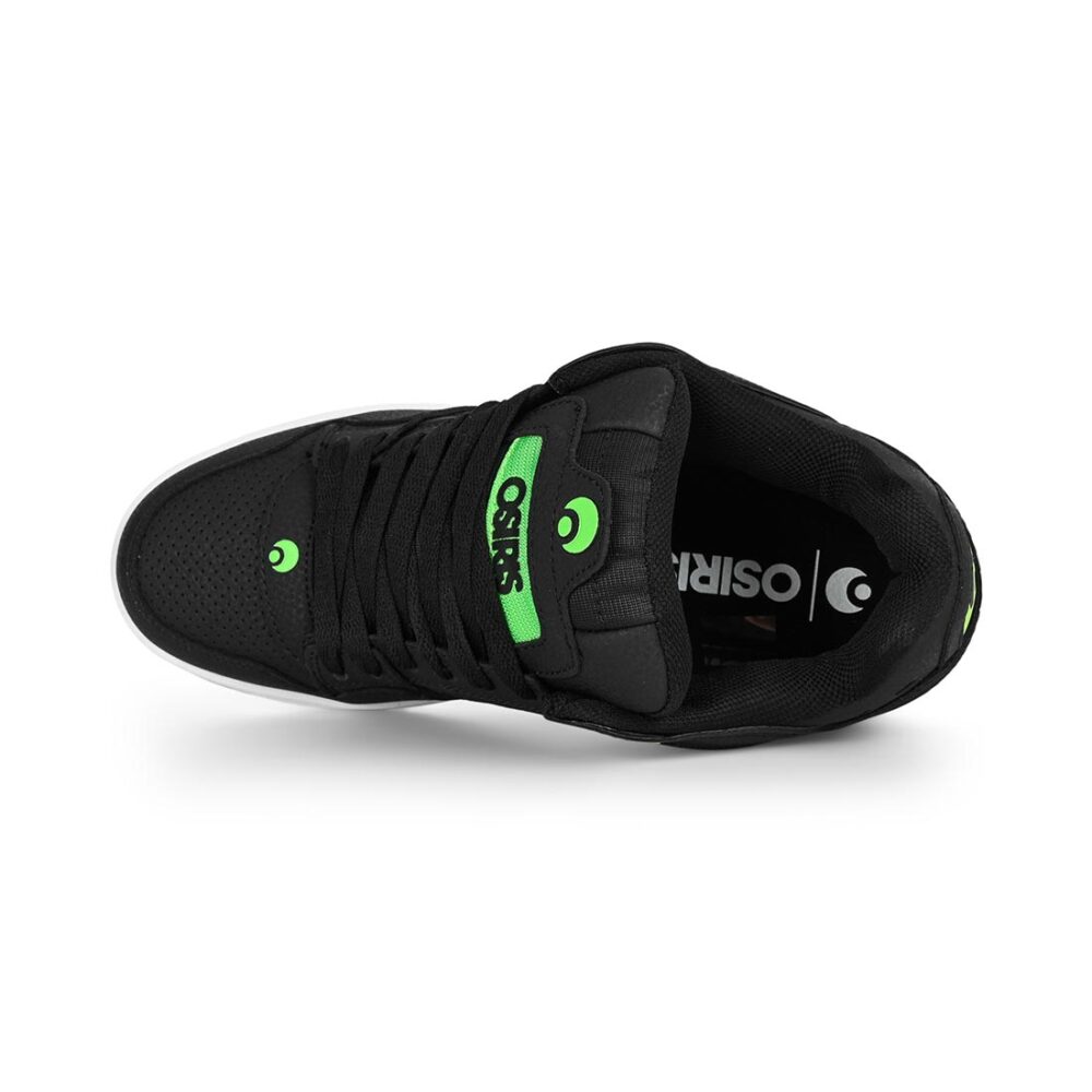 Osiris Peril Skate Shoes - Black/Black/Green
