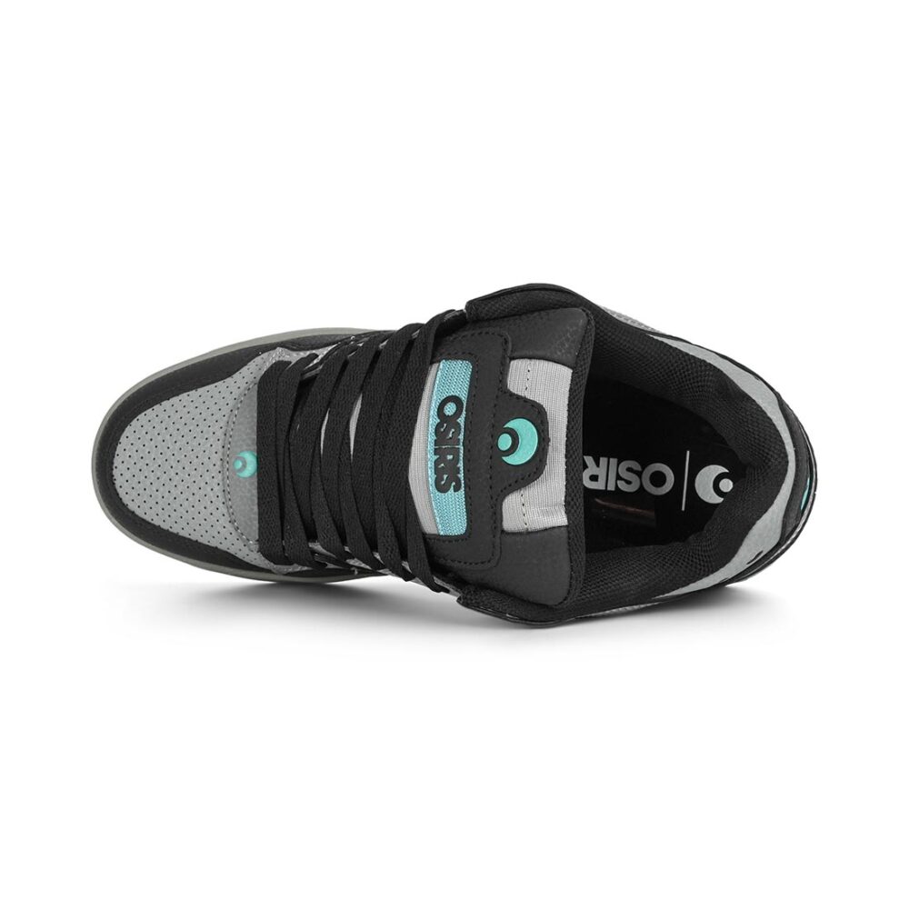 Osiris Peril Skate Shoes - Black/Grey/Teal