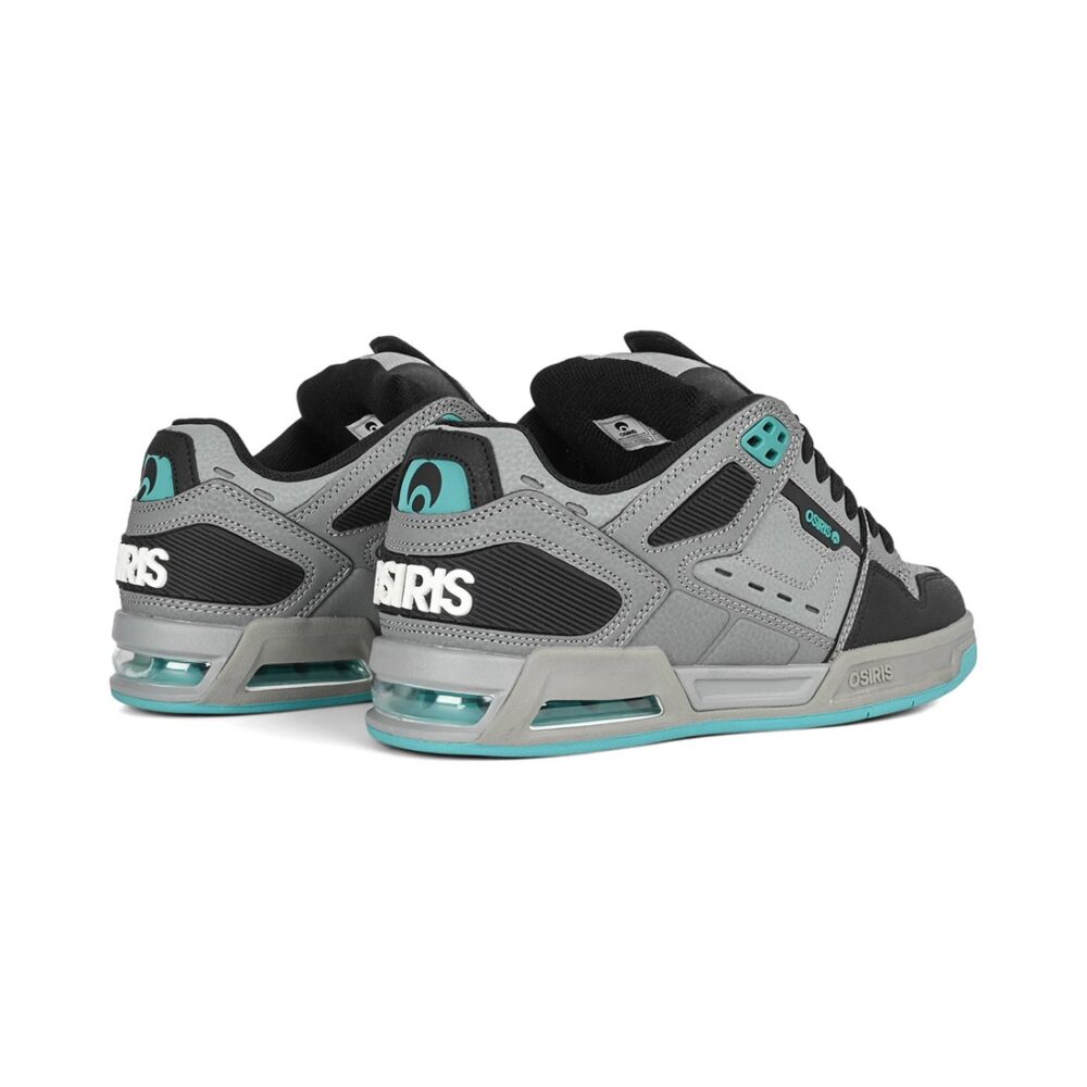 Osiris Peril Skate Shoes - Black/Grey/Teal