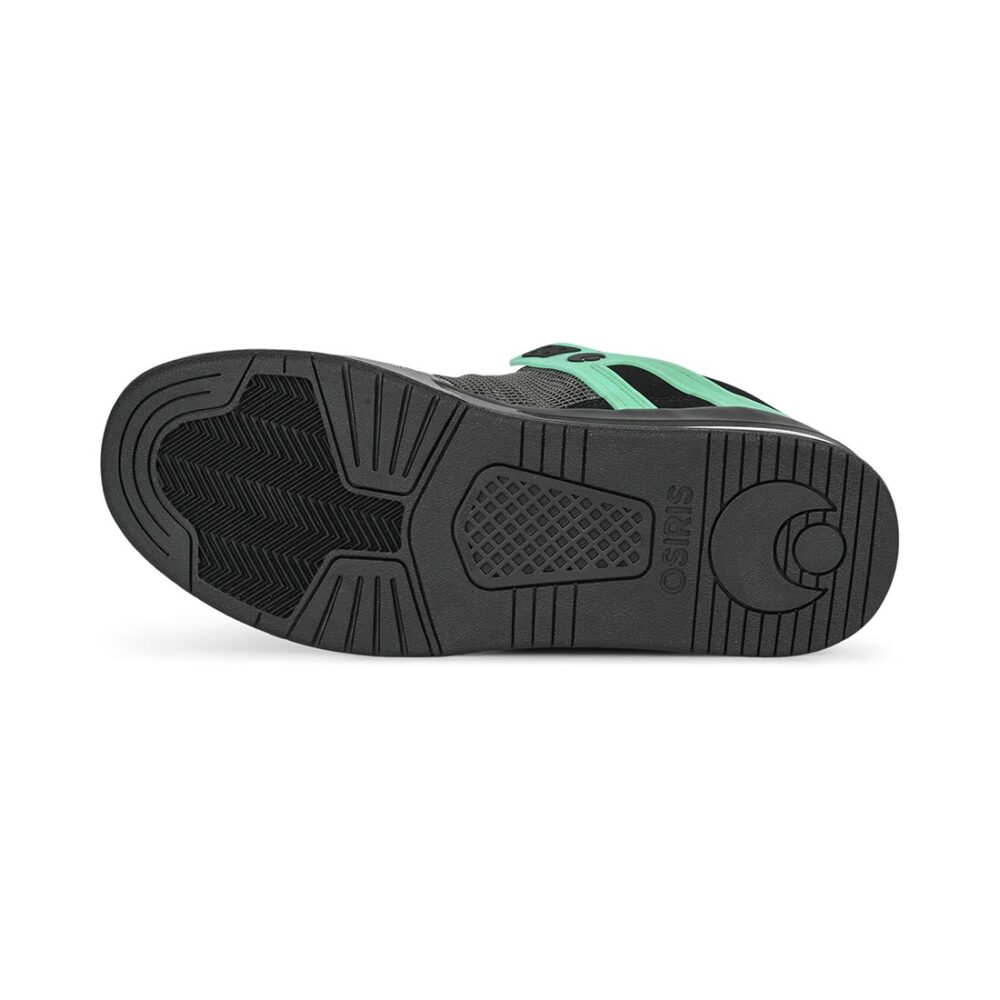 Osiris Pixel Skate Shoes - Black/Charcoal/Green Glow