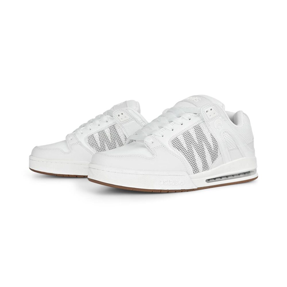 Osiris Pixel Skate Shoes - White/Grey/Gum