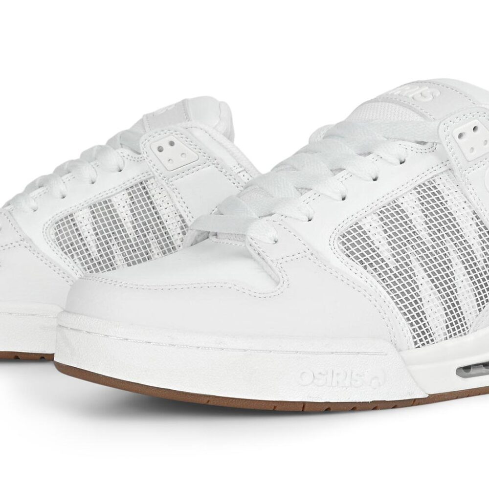 Osiris Pixel Skate Shoes - White/Grey/Gum