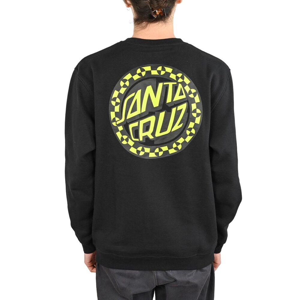 Santa Cruz Grabke Exploding Dot Crew Sweater - Black - XXL