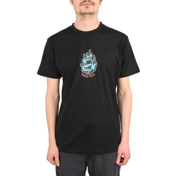 Santa Cruz Screaming Flame Front S/S T-Shirt - Black