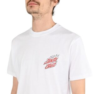 Santa Cruz Wired Flame Dot Chest S/S T-Shirt - White