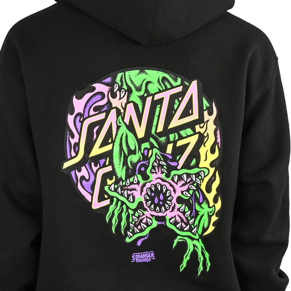 Santa Cruz x Stranger Things Demogorgon Pullover Hoodie - Black
