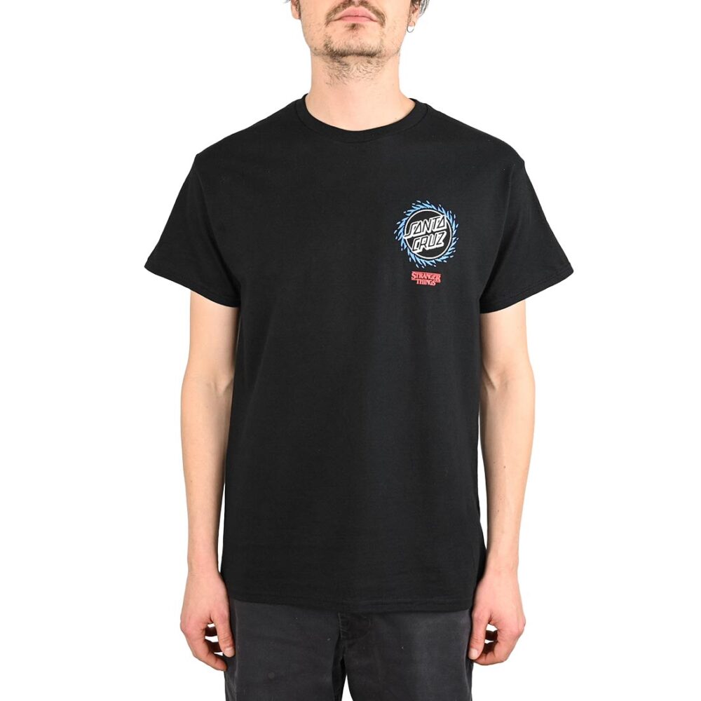 Santa Cruz x Stranger Things Hell Fire S/S T-Shirt - Black