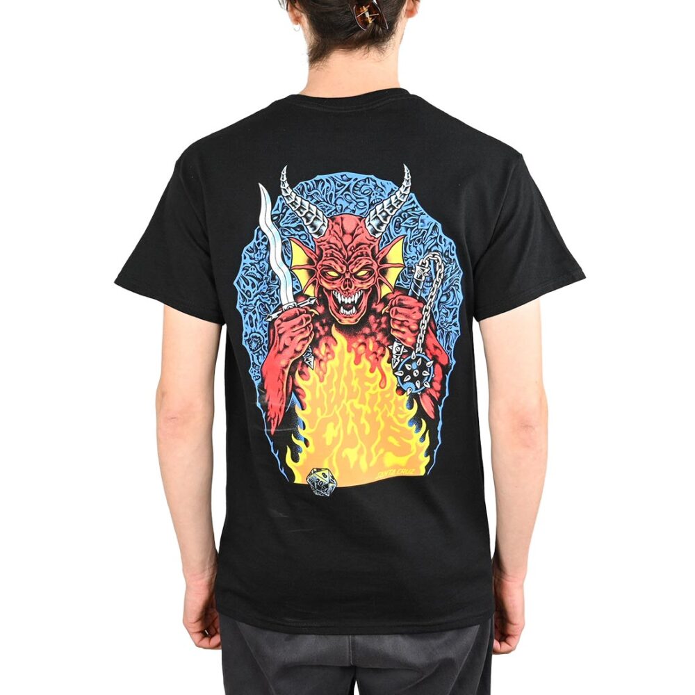 Santa Cruz x Stranger Things Hell Fire S/S T-Shirt - Black