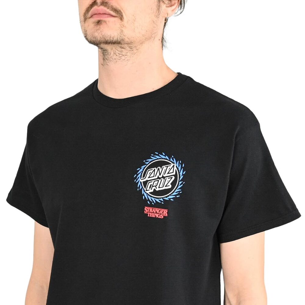 Santa Cruz x Stranger Things Hell Fire S/S T-Shirt - Black