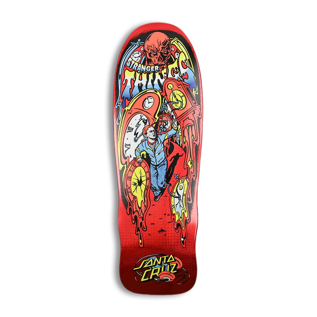 Santa Cruz x Stranger Things Melting Clock 9.7″ Skate Deck