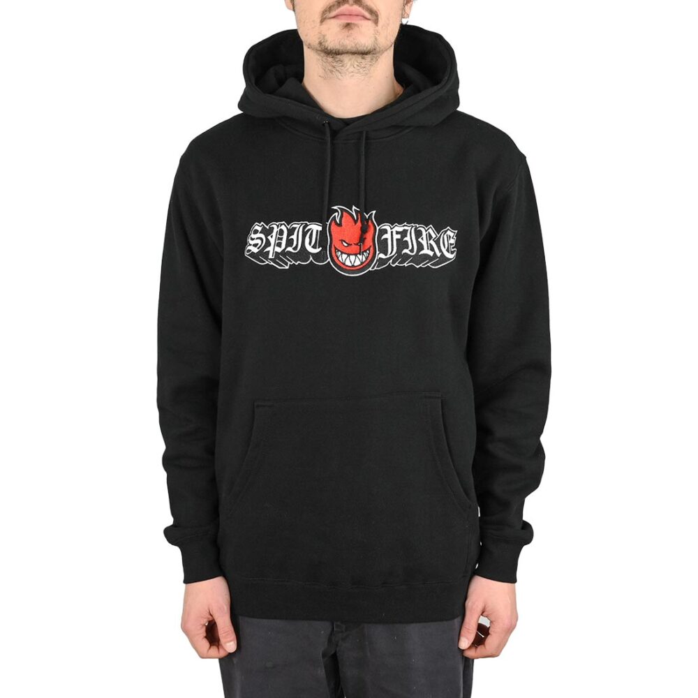 Spitfire Old E Drop Bighead Pullover Hoodie - Black