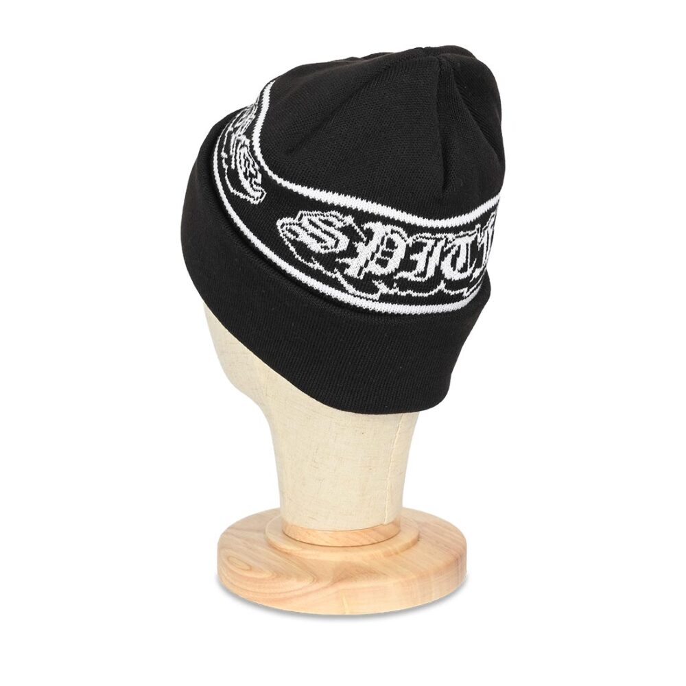 Spitfire Old E Drop Cuff Beanie Hat - Black/White