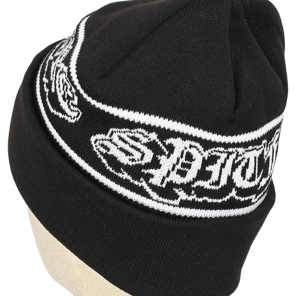 Spitfire Old E Drop Cuff Beanie Hat - Black/White