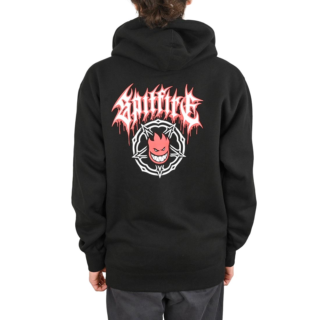 Spitfire Pentagram Drip Zip Hoodie - Black/Red -  M