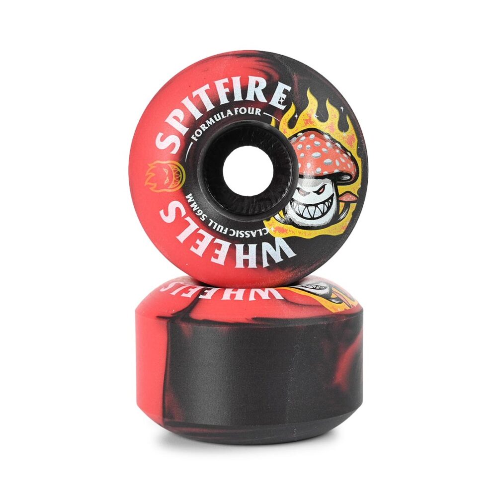 Spitfire Shroom Bighead Formula Four Classic Full 99D 56mm Wheels - Black/Red Swirl
