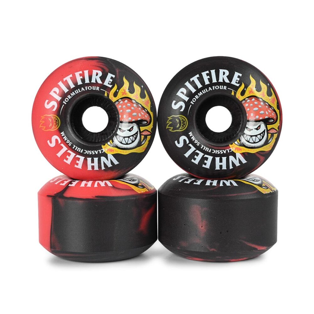 Spitfire Shroom Bighead Formula Four Classic Full 99D 56mm Wheels - Black/Red Swirl