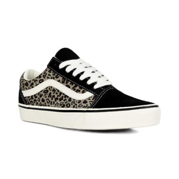 Vans Classic Old Skool Skate Shoes - Black/Leopard