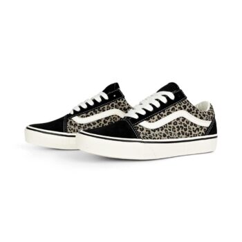 Vans Classic Old Skool Skate Shoes - Black/Leopard
