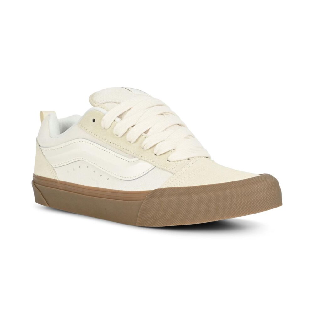 Vans Knu Skool Skate Shoes - Marshmallow/Light Gum
