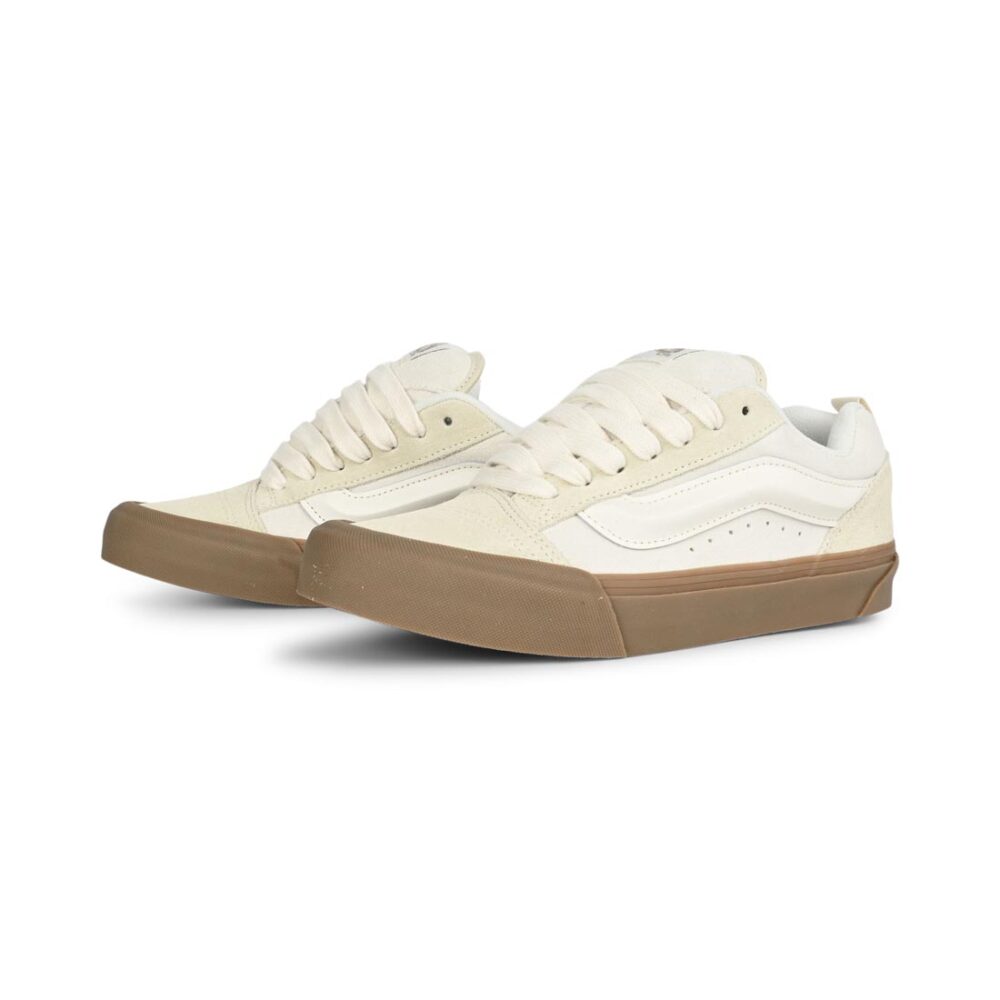 Vans Knu Skool Skate Shoes - Marshmallow/Light Gum