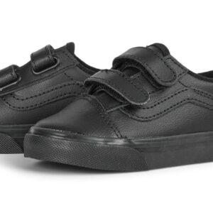 Vans Old Skool Velcro (Toddler) Skate Shoes - Black Mono