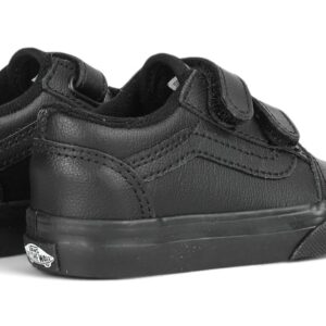 Vans Old Skool Velcro (Toddler) Skate Shoes - Black Mono