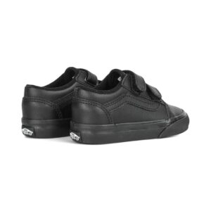 Vans Old Skool Velcro (Toddler) Skate Shoes - Black Mono