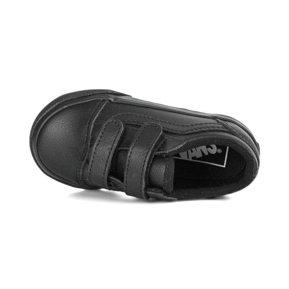 Vans Old Skool Velcro (Toddler) Skate Shoes - Black Mono