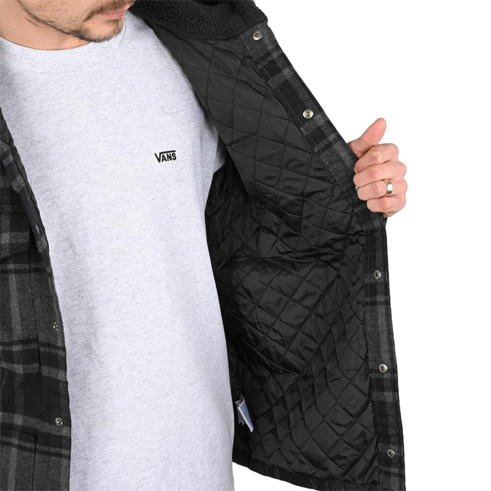 Vans Piedmont Hooded Plaid Shacket - Black/Asphalt