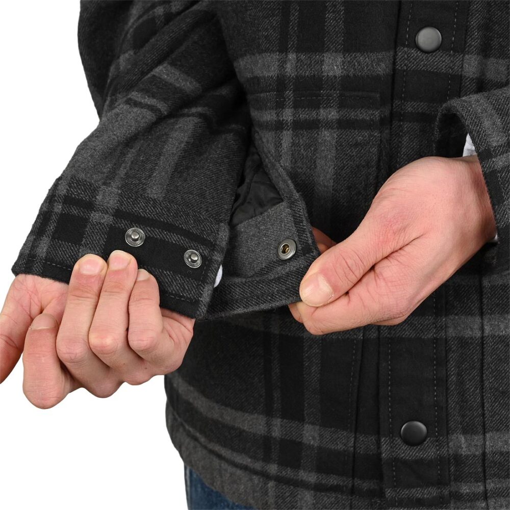 Vans Piedmont Hooded Plaid Shacket - Black/Asphalt