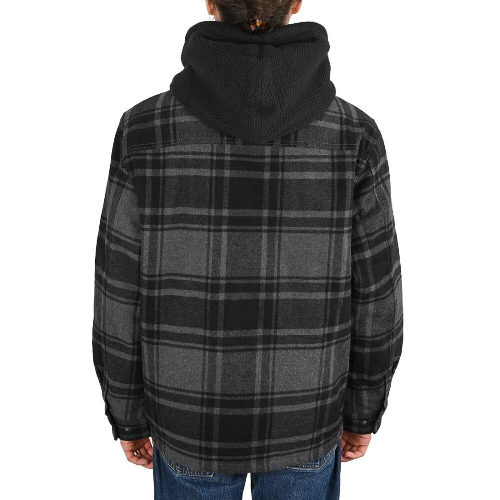 Vans Piedmont Hooded Plaid Shacket - Black/Asphalt