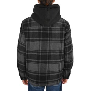 Vans Piedmont Hooded Plaid Shacket - Black/Asphalt