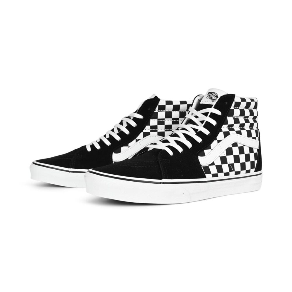 Vans Sk8-Hi Skate Shoes - Black/True White Checkerboard