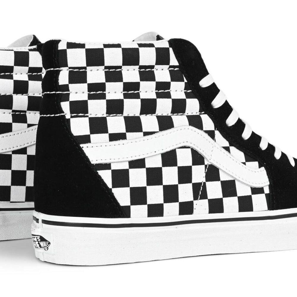 Vans Sk8-Hi Skate Shoes - Black/True White Checkerboard