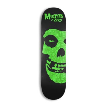 Zero x Misfits Fiend Skull 8.375" Skateboard Deck - Green