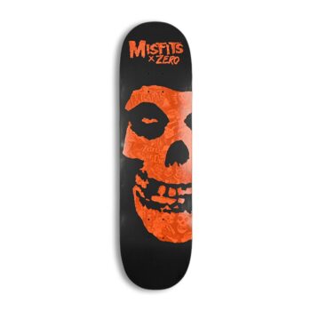 Zero x Misfits Fiend Skull 8.5" Skateboard Deck - Orange