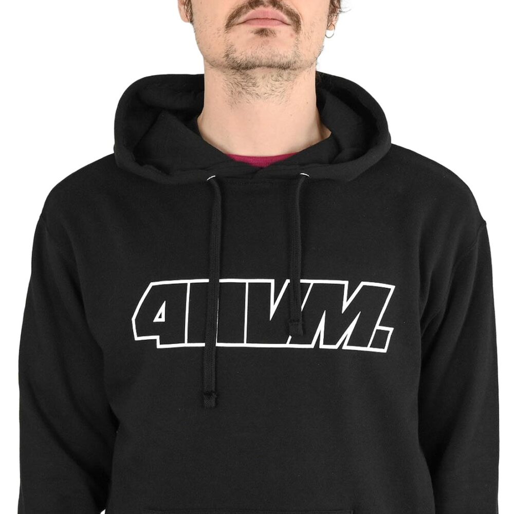 411VM Outline Pullover Hoodie - Black
