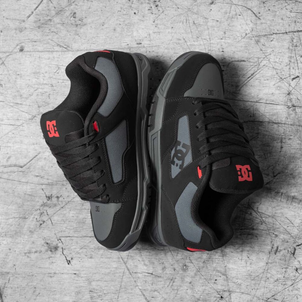 DC Coiler Skate Shoes - Black/Grey/Red