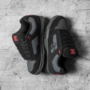 DC Coiler Skate Shoes - Black/Grey/Red