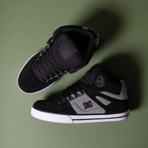 DC Pure High Top WC Skate Shoes - Black/Battleship/Armour
