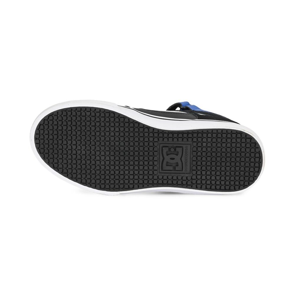 DC Pure High Top EV (Youth) Skate Shoes - Black/Blue/White