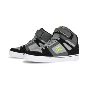 DC Pure High Top EV (Youth) Skate Shoes - Black/Grey/Grey