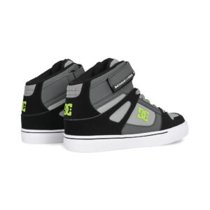 DC Pure High Top EV (Youth) Skate Shoes - Black/Grey/Grey