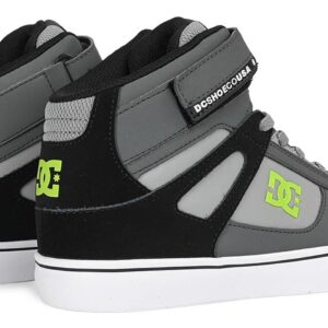 DC Pure High Top EV (Youth) Skate Shoes - Black/Grey/Grey